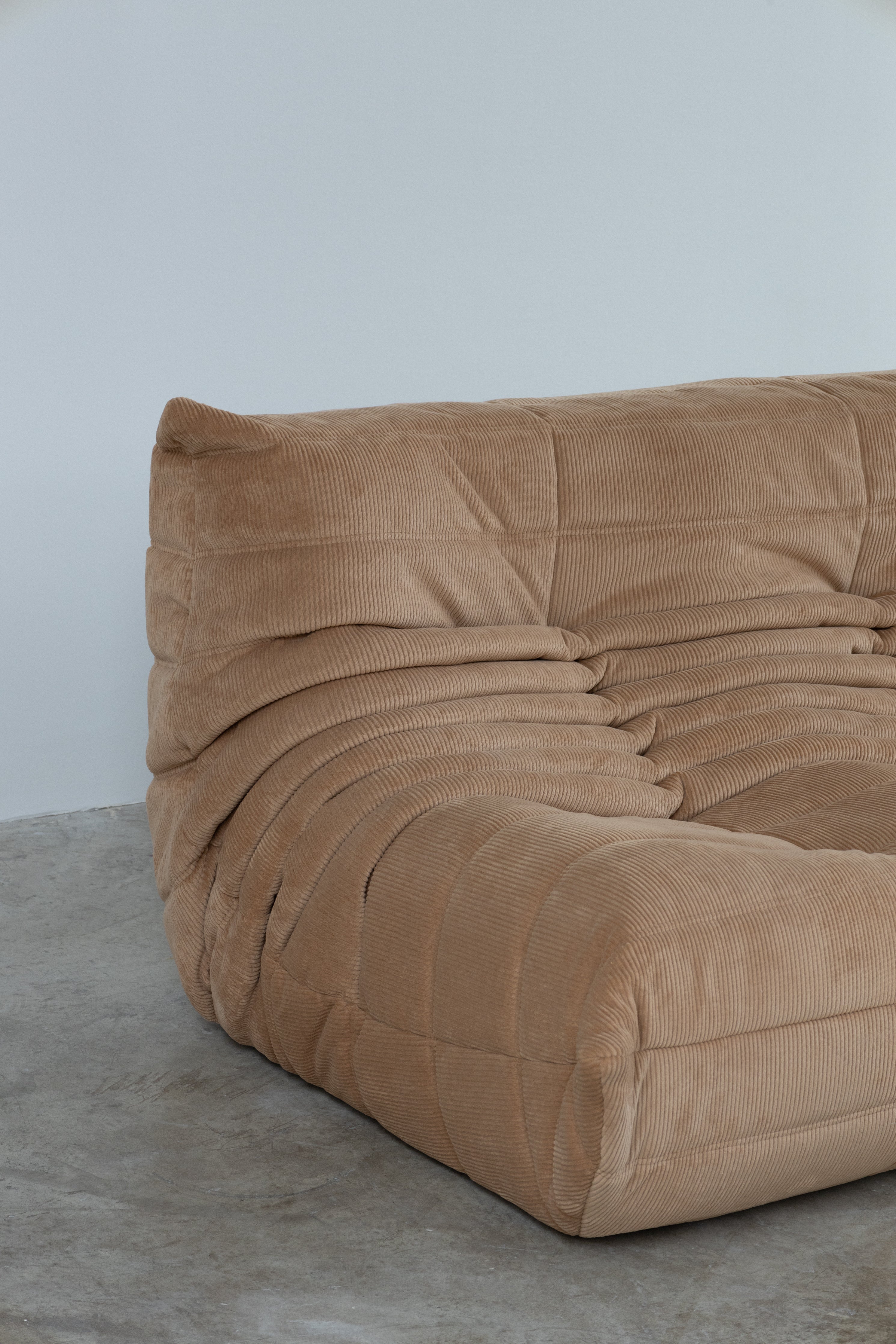 Modular Sofa - Dark Beige - Corduroy fabric - 3 - Seater