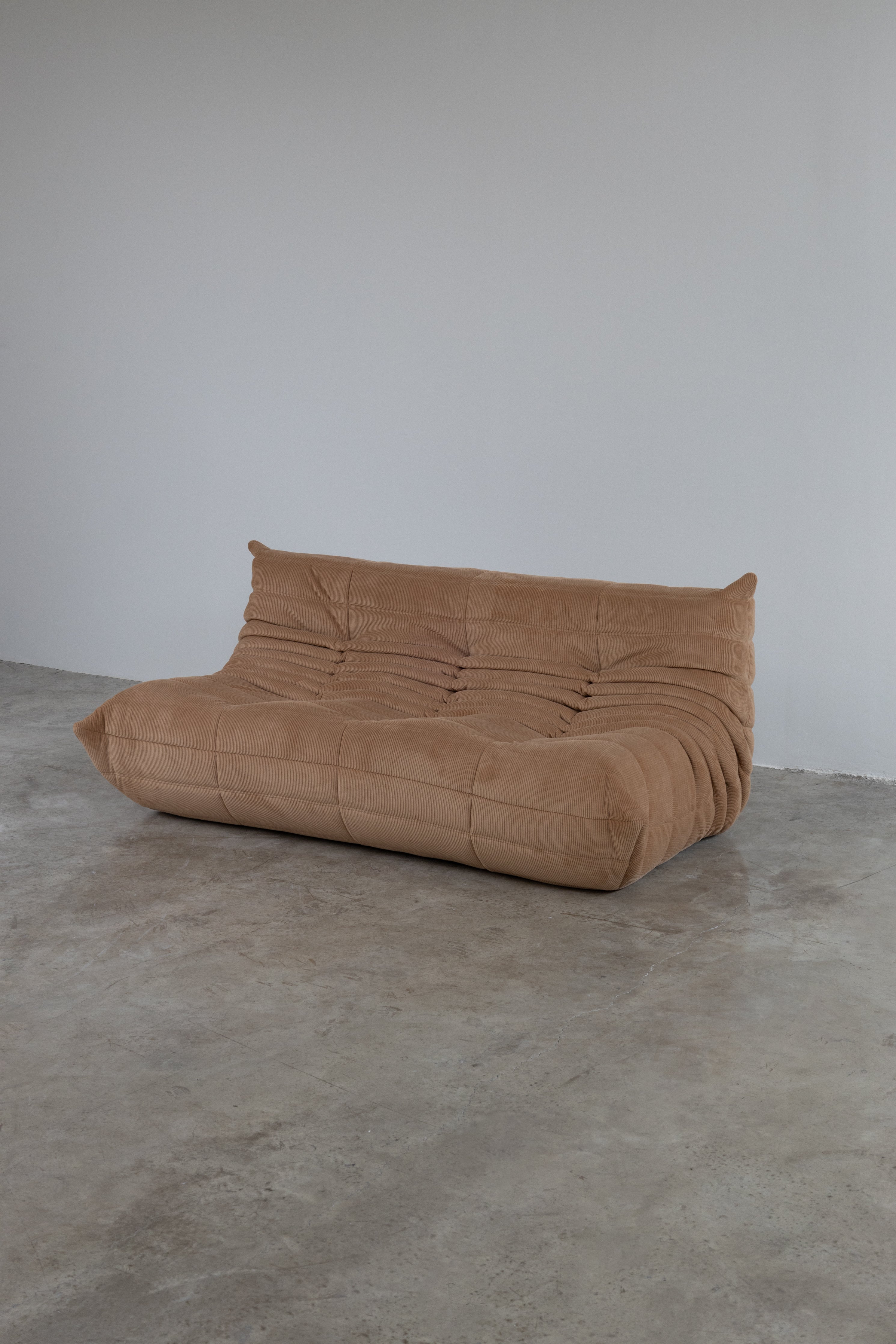 Modular Sofa - Dark Beige - Corduroy fabric - 3 - Seater