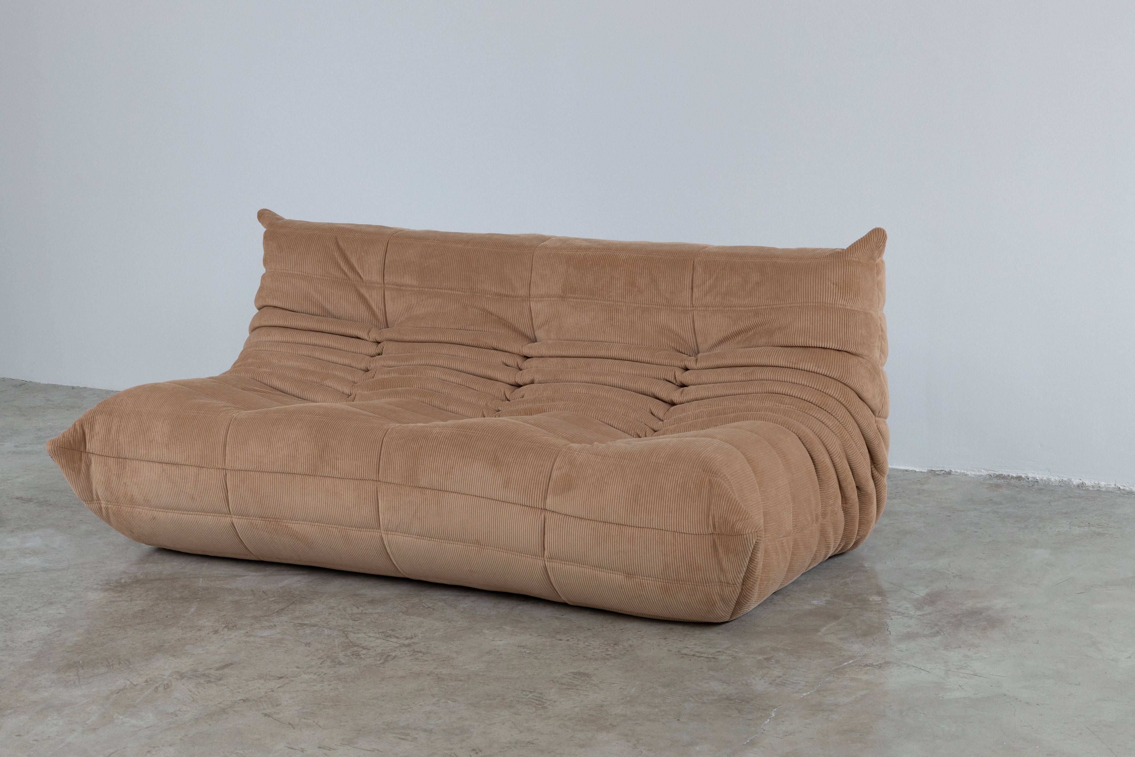 Modular Sofa - Dark Beige - Corduroy fabric - 3 - Seater