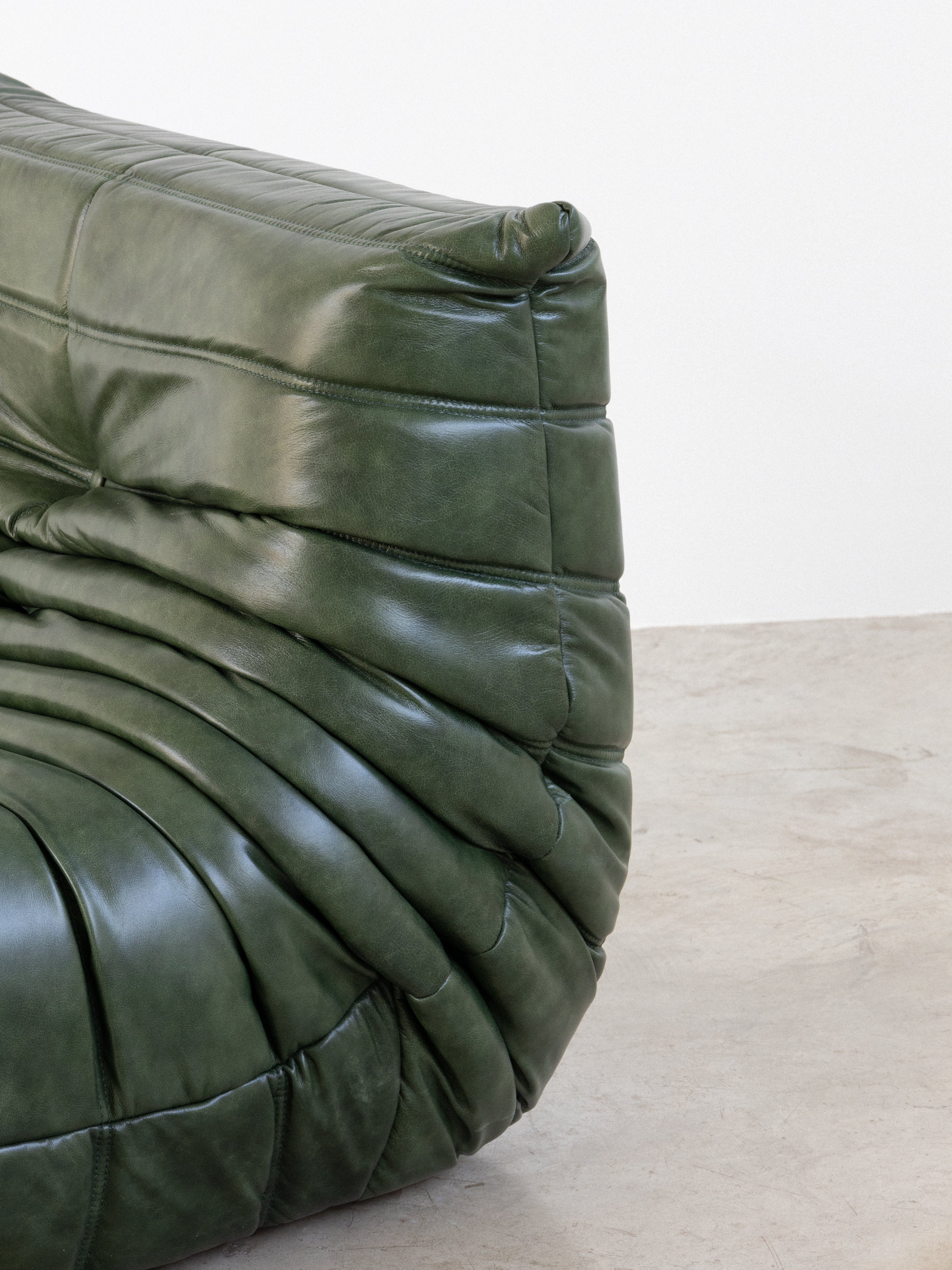 Modular Sofa - Green - Leather - 1 - Seater