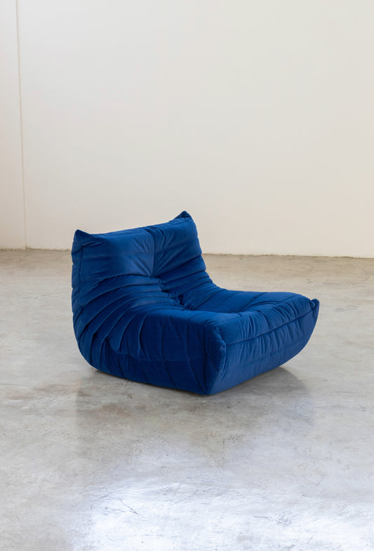 Togo Sofa - Blue - Velvet Fabric