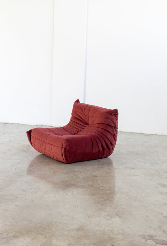 Togo Sofa - Burgundy - Velvet Fabric