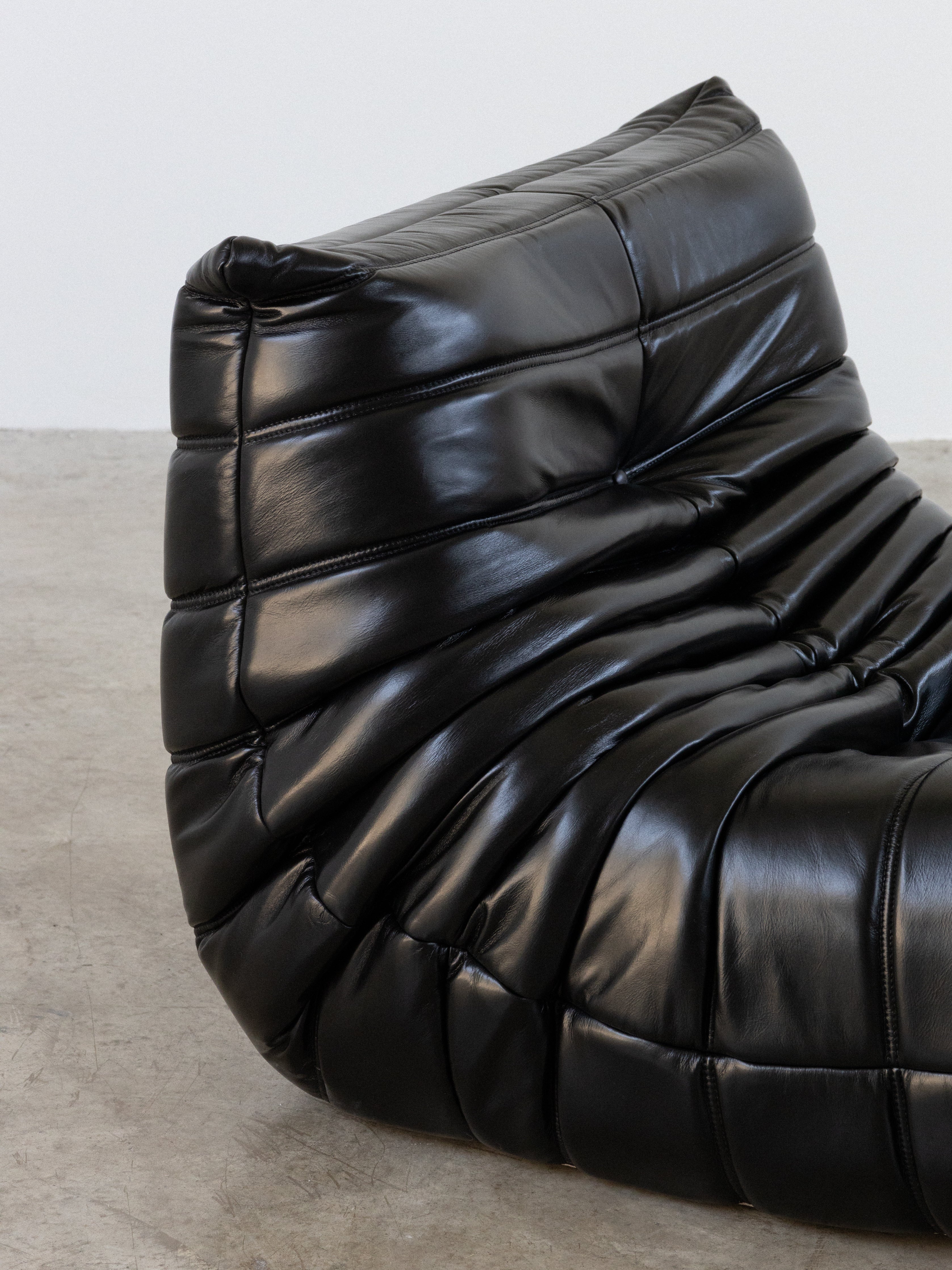 Modular Sofa - Black - Leather - 1 - Seater