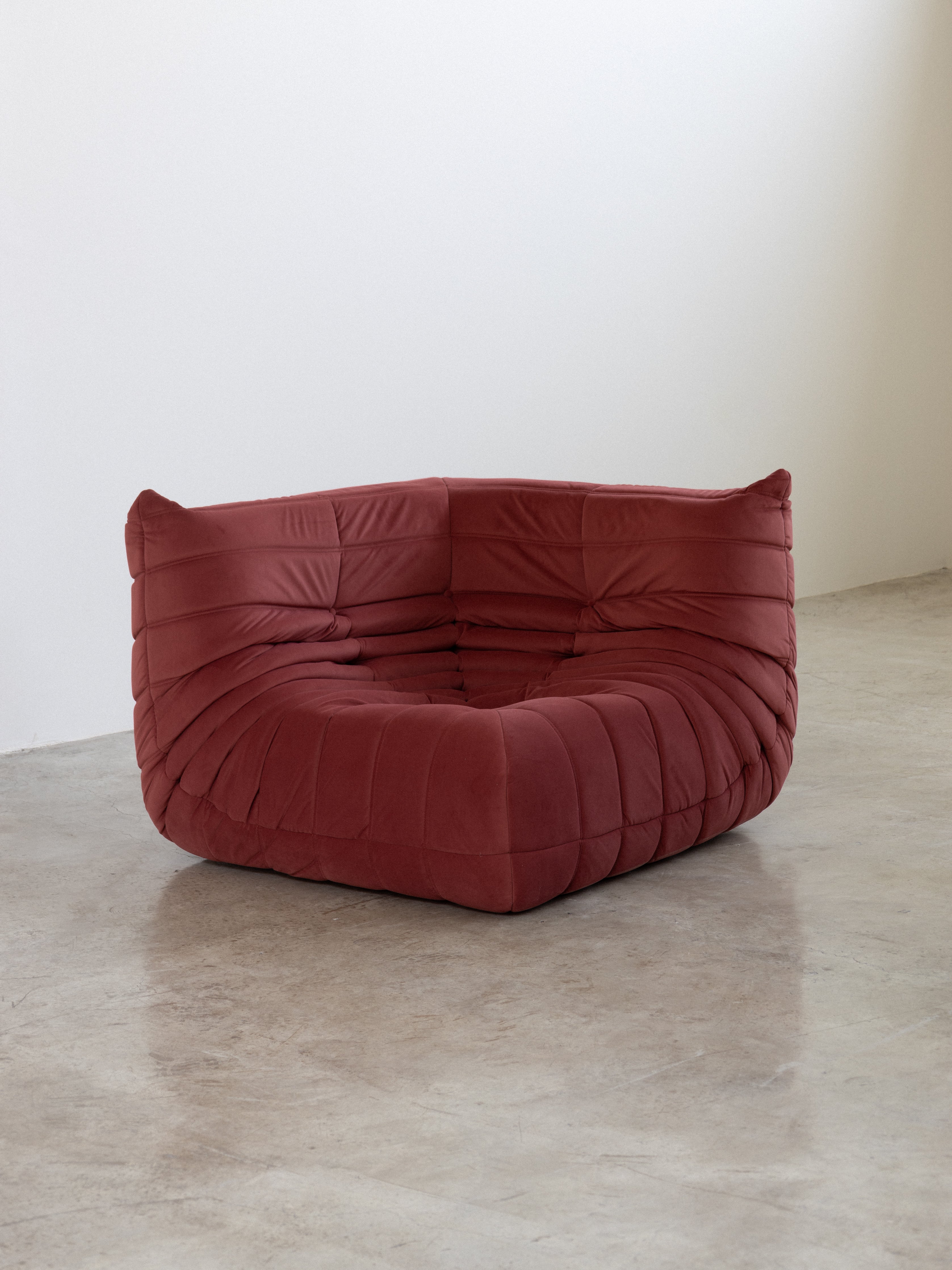 Modular Sofa - Burgundy - Velvet Fabric - Corner Seater
