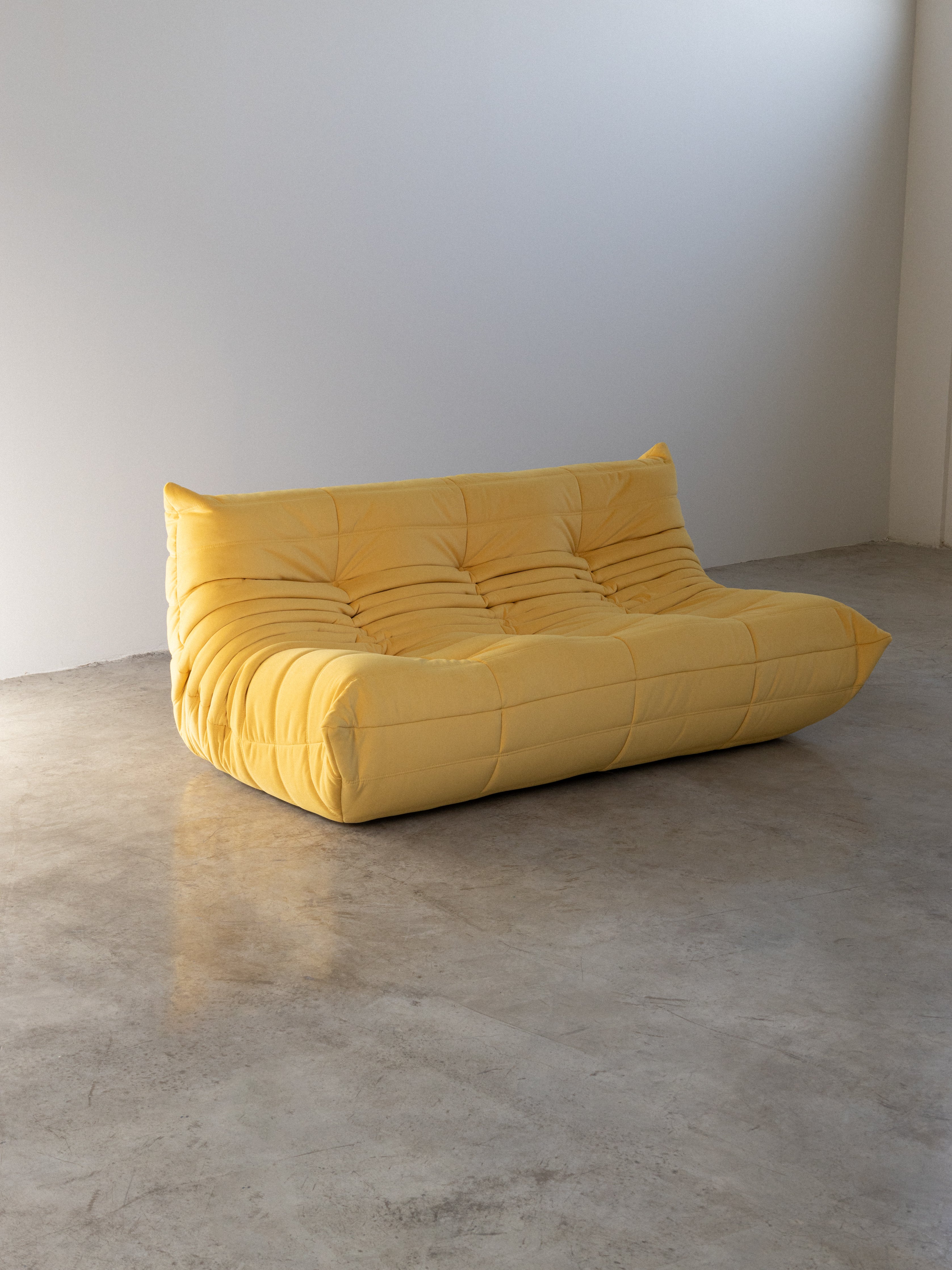 Modular Sofa - Yellow - Velvet Fabric - 3 - Seater