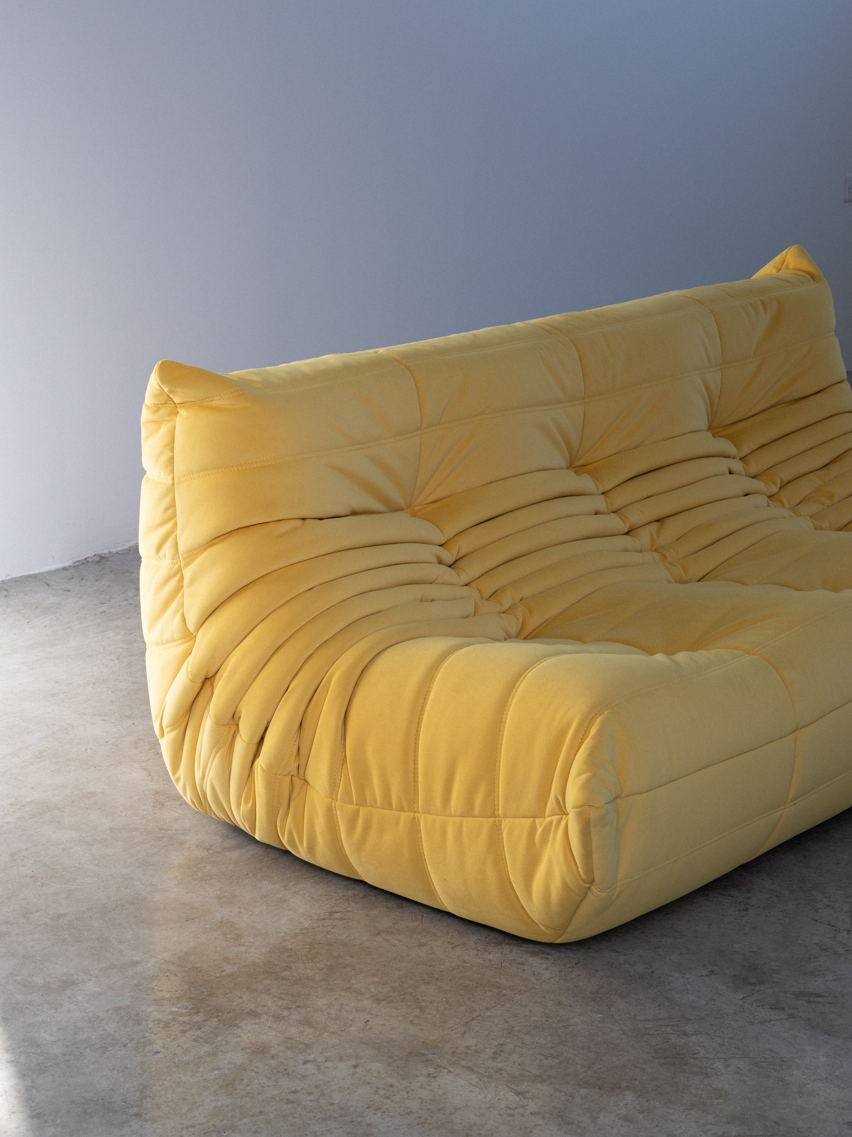 Modular Sofa - Yellow - Velvet Fabric - 3 - Seater