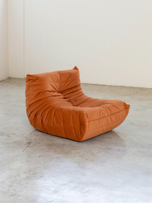 Togo Sofa - Burnt Orange - Velvet Fabric