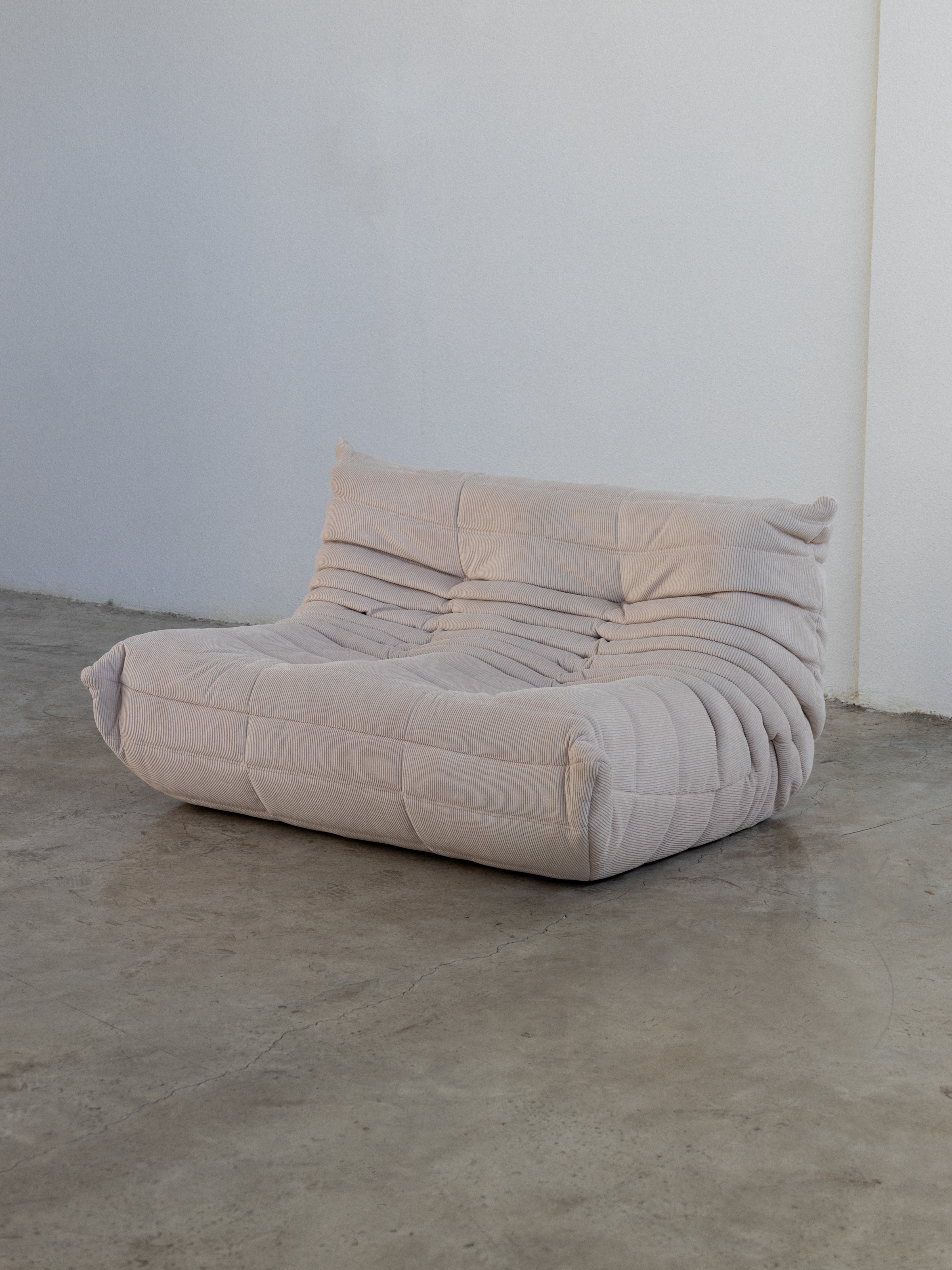 Modular - sofa - Off White - Corduroy fabric - 2 - Seater