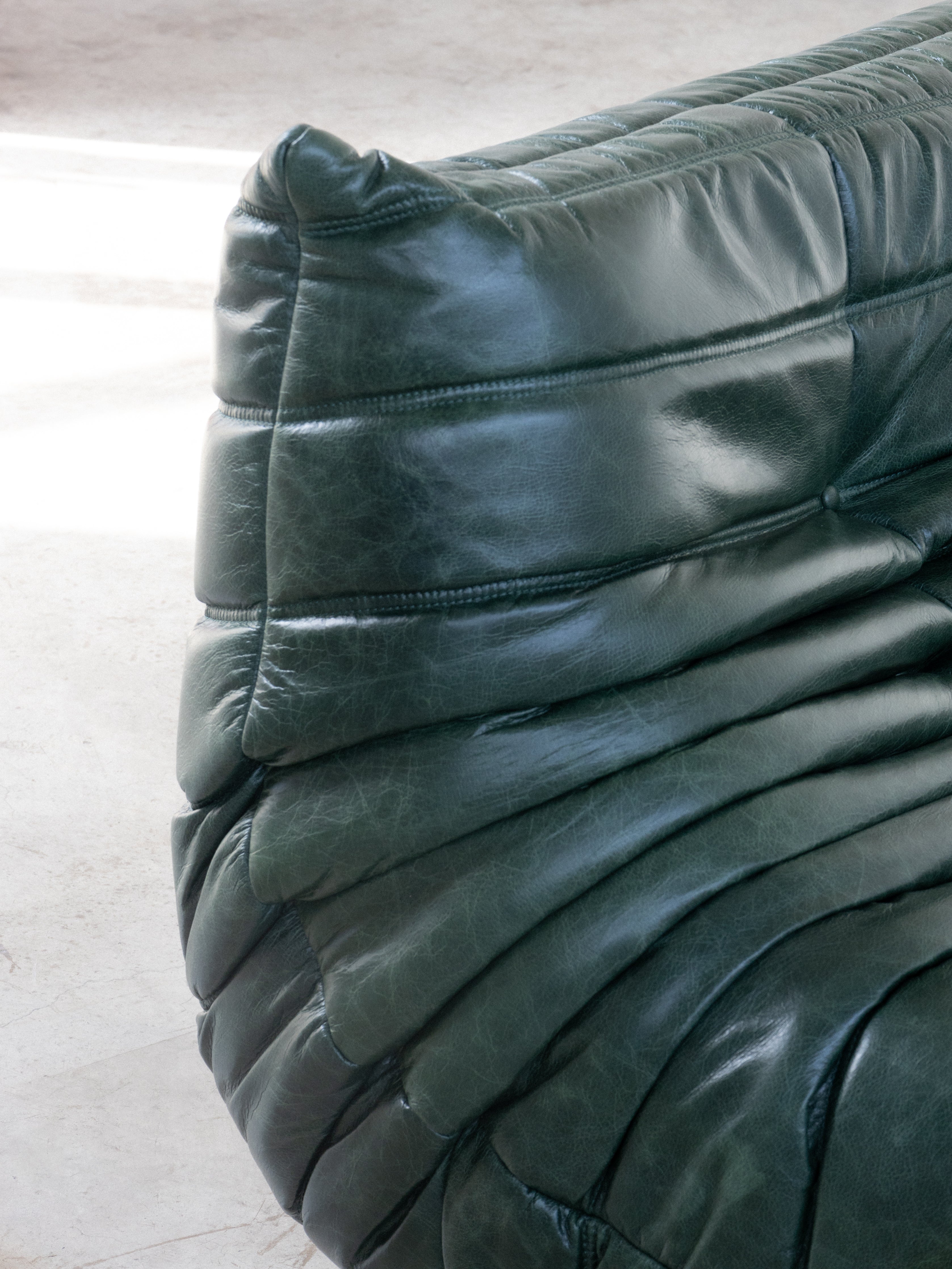 Modular Sofa - Leather - Green - 2 - Seater